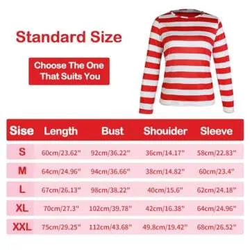 Gumyawl Adult Red and White Striped Costume for Parties