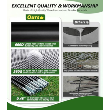 10x7ft Golf Practice Net with Dual-Turf Mat for Backyard Training
