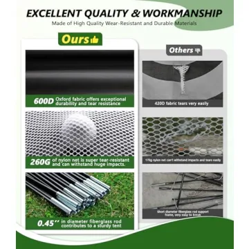 10x7ft Golf Practice Net with Dual-Turf Mat for Backyard Training