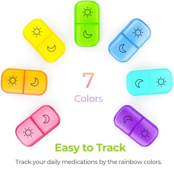 AUVON XL Weekly Pill Organizer for Easy Daily Medication