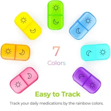 AUVON XL Weekly Pill Organizer for Easy Daily Medication