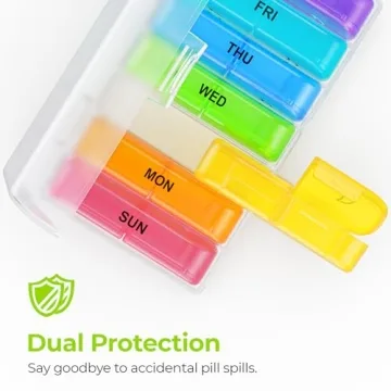 AUVON XL Weekly Pill Organizer for Easy Daily Medication