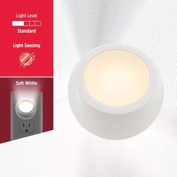 Energizer Rotating LED Night Light, 2 Pack, Plug-in, 360° Rotation, Dusk-to-Dawn Sensor, Home Decor...