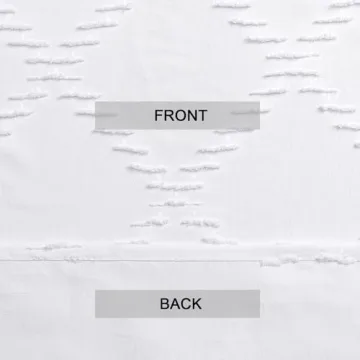 Gibelle White Boho Fabric Shower Curtain for Chic Bathrooms