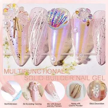 NAILGIL Solid Builder Gel For Nails, 2.1oz Large Capacity 3D Gel Nail Art Sculpture Non-Sticky Hand ...