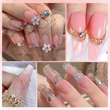 NAILGIL Solid Builder Gel For Nails, 2.1oz Large Capacity 3D Gel Nail Art Sculpture Non-Sticky Hand Clear Extension Gel Sock Off UV LED with 3D Silicone Mold Salon DIY at Home