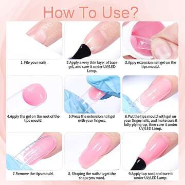 NAILGIL Solid Builder Gel For Nails, 2.1oz Large Capacity 3D Gel Nail Art Sculpture Non-Sticky Hand Clear Extension Gel Sock Off UV LED with 3D Silicone Mold Salon DIY at Home