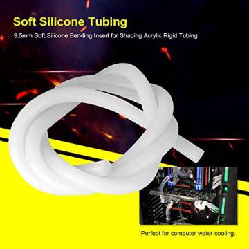 Silicone Tubing, 9.5mm Soft Silicone Bending Insert Tube for 10x14mm Acrylic Water-Cooled Pipe, Hot ...