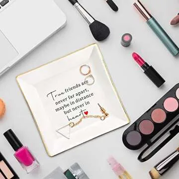 Ceramic Trinket Dish for Best Friend Gift - True Friendship