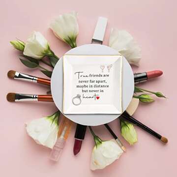 Ceramic Trinket Dish for Best Friend Gift - True Friendship