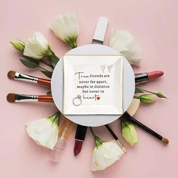 Ceramic Trinket Dish for Best Friend Gift - True Friendship