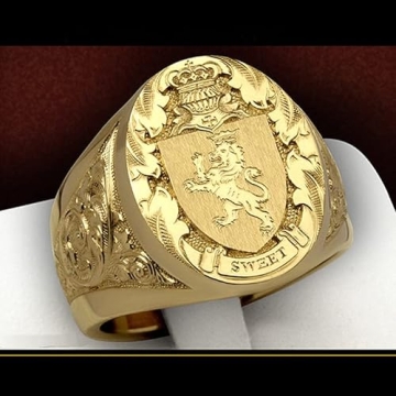 SUKKCCNO Lion Shield Hip Hop Ring for Stylish Men