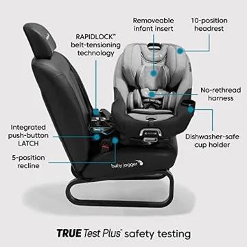 Baby Jogger City Turn Convertible Car Seat for Newborns and Toddlers