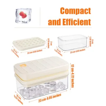 Brigii Ice Cube Tray with Easy-Release Silicone Bottom