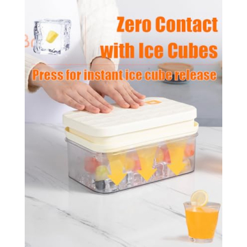 Brigii Ice Cube Tray with Easy-Release Silicone Bottom