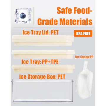 Brigii Ice Cube Tray with Easy-Release Silicone Bottom