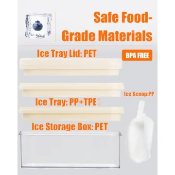 Brigii Ice Cube Tray with Easy-Release Silicone Bottom