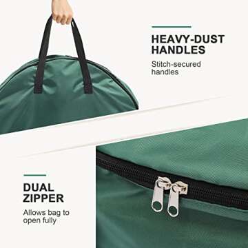 JUOPZKENN Wreath Storage Box, Christmas Wreath Storage Container Bag, Christmas Hanging Wreath Storage Bag, Expandable Space with Double Zipper, Multiple Wreath Storage for Door wreaths(green medium)