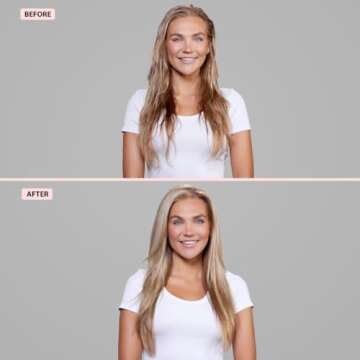 L'ANGE HAIR Le Volume Elevé 65MM 2-in-1 Titanium Brush Dryer | Dry and Style | Unique Teardrop Shape Barrel | 3 Heat Settings | 360° Vented Airflow | Ionic Technology for Frizz-Free Styling (Blush)