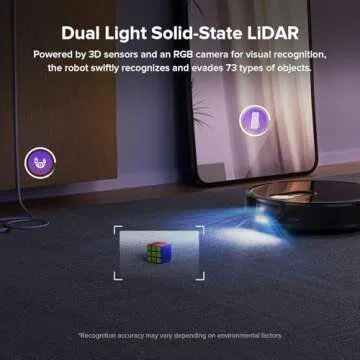 roborock Qrevo Slim Robot Vacuum and Mop Combo, 8.2cm Ultra-Slim, 3D Sensing Tech, Advanced Obstacle Recognition, 11,000Pa Suction, FlexiArm Side Brush & Mop, Auto Mop Washing & Drying, Self-Emptying