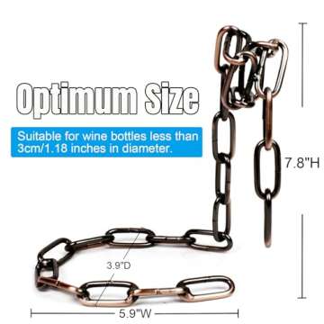 YHan Floating Wine Bottle Holder - Magic Steel Chain Wine Rack for Suspended Display - Holds Any Lon...