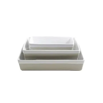 MARTHA STEWART 3 Piece Stoneware Bakeware Set Grey