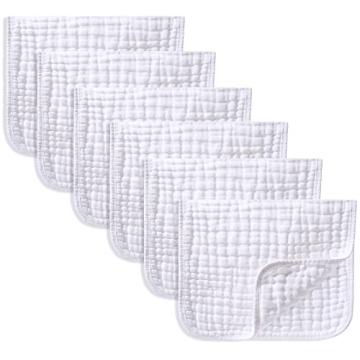 Yoofoss Muslin Burp Cloths Super Soft Absorbent 6 Pack