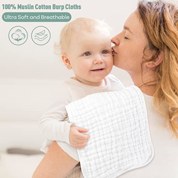 Yoofoss Muslin Burp Cloths Super Soft Absorbent 6 Pack