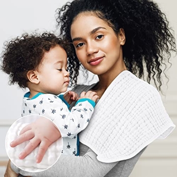 Yoofoss Muslin Burp Cloths Super Soft Absorbent 6 Pack