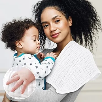 Yoofoss Muslin Burp Cloths Super Soft Absorbent 6 Pack