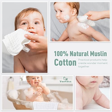 Yoofoss Muslin Burp Cloths Super Soft Absorbent 6 Pack