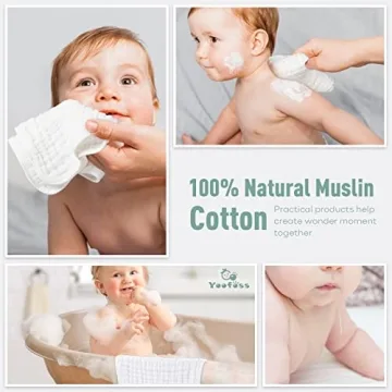 Yoofoss Muslin Burp Cloths Super Soft Absorbent 6 Pack