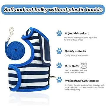 Yizhi Miaow Adjustable Cat Harness for Stylish Walking