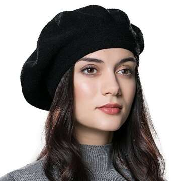 Stylish ENJOYFUR Women's Winter Beret for Cozy Elegance