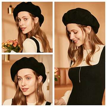 Stylish ENJOYFUR Women's Winter Beret for Cozy Elegance