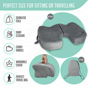 Cushy Tushy Travel Seat Cushion for Pain Relief