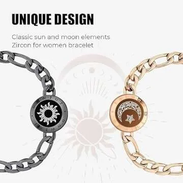 TOTWOO Long Distance Touch Bracelets for Couples, Long Distance Relationship Gifts for Girlfriend Bluetooth Pairing Jewelry