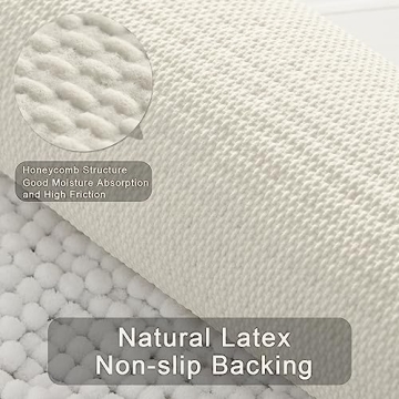 QJHOMO Chenille Bath Mat Soft & Absorbent 16x24