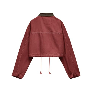 Stylish Megfie Women's Cropped Jacket with Pockets