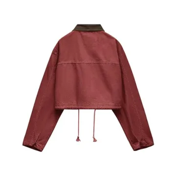 Stylish Megfie Women's Cropped Jacket with Pockets