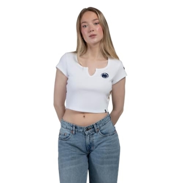 Hype & Vice Cali Tee for Women - Penn State University Tailgate Top - Stylish Crop Top T-Shirt for G...