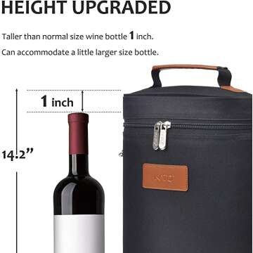 Tirrinia Insulated Wine Tote Carrier for All Occasions