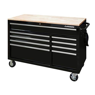Husky 52" 9-Drawer Adjustable Height Mobile Workbench