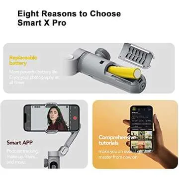 Aochuan Smart X Pro Gimbal for iPhone & Android - Compact Stabilizer