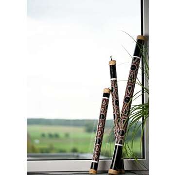 Bamboo Rainstick,Creates a Sustaining Trickle Effect — NOT MADE IN CHINA — For Sound Healing Therapy, Yoga and Meditation, 2-YEAR WARRANTY