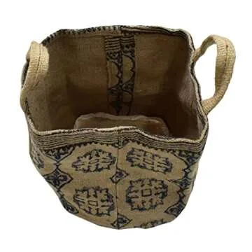 Instylecraft Large Jute Basket with Handles - Baskets for Blankets, Storage Bins for Shoes, Laundry, and More - Decorative Baskets for Bedroom Living Room Home Decor and Toy Baskets for Kids Rooms