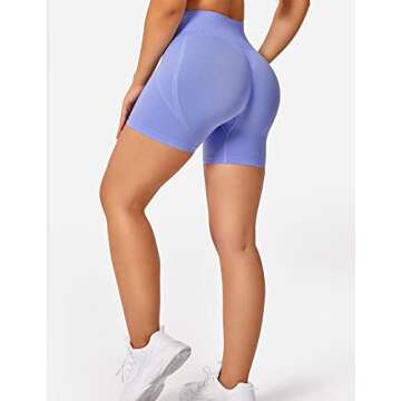 YEOREO Seamless Scrunch Workout Shorts for Women