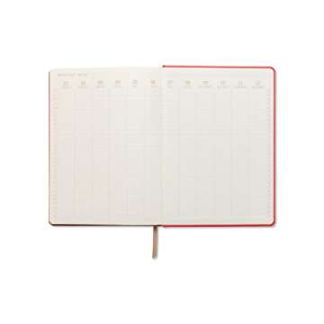 DesignWorks Ink Good Things Are Coming Orange 7.5" x 10.25" Jumbo Journal Notebook with Vegan Suede, Gold Arches Accents, Lined Pages, Ribbon Marker for Work, Writing, Journaling