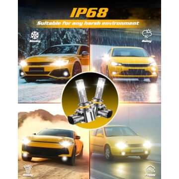 Forenner 9005 Light Bulbs - 800% Brightness for Night Driving