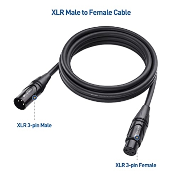 Premium 6ft XLR to XLR Microphone Cables 2-Pack